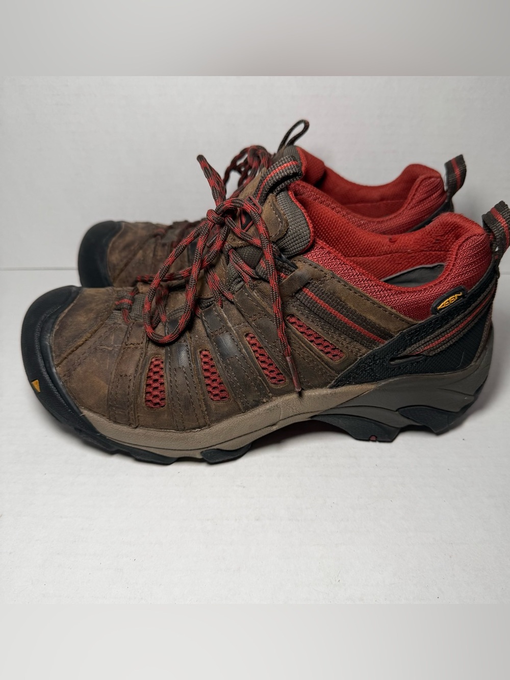 KEEN Women’s Flint ESD Utility Steel Toe Hiking Work Shoes Brown Size 7 Outdoor